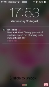 new york times push notification