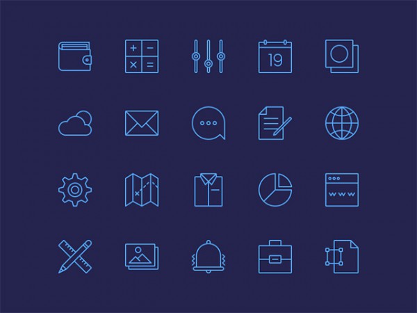 simple line icons