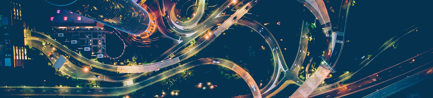 highway from above at night