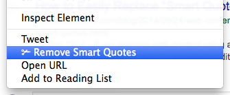 remove smart quotes