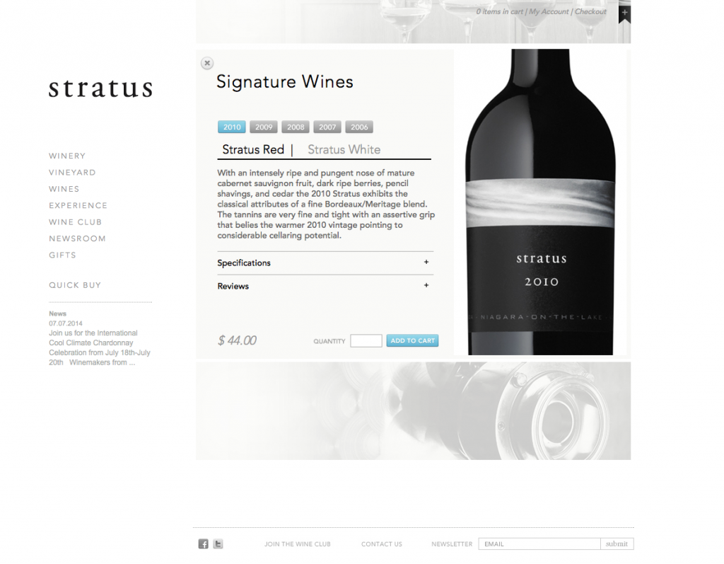 stratus wines website