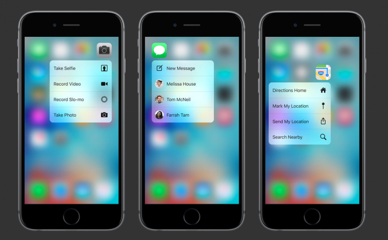 3d touch home screen